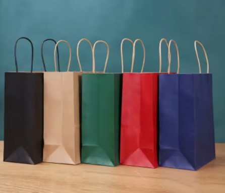 Tinted Coloured Kraft Paper Shopping Carrier Bags
