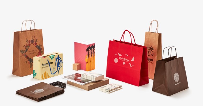 Custom Printed Kraft Shopping Bags | Branded Paper Shopping Bags Wholesale